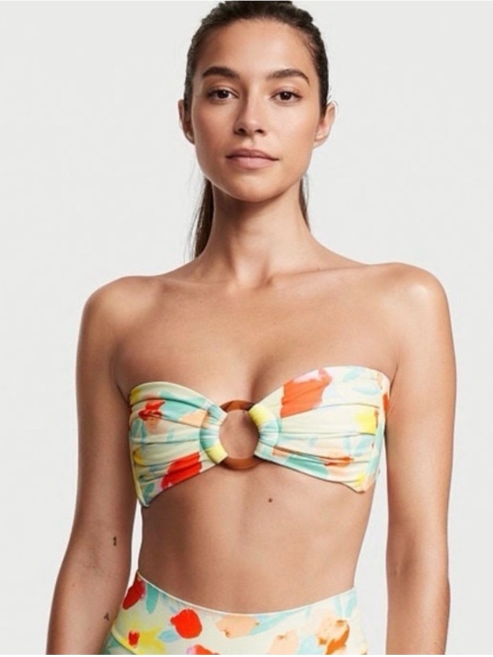 Montce Helena Floral Tori Strapless Bikini Top